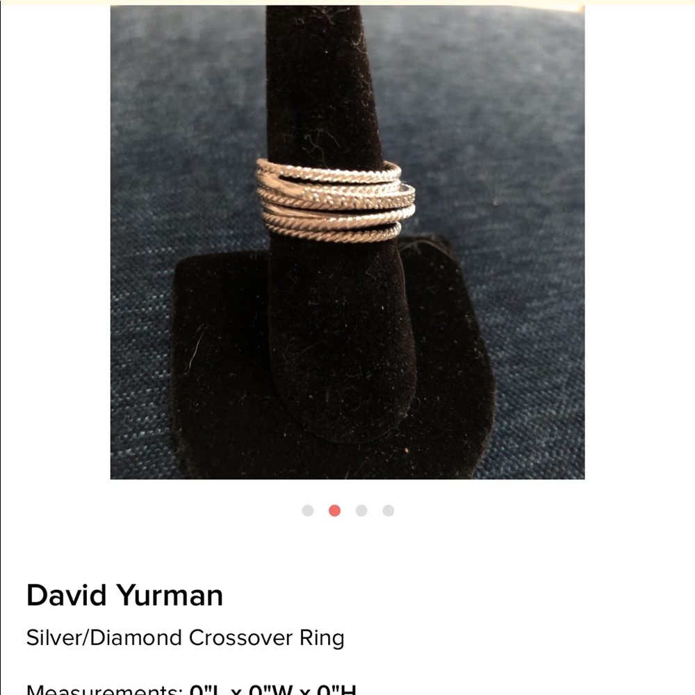 David Yurman Large Diamond Crossover Ring